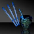 5" Single Color Blue Glow Swizzle Stick